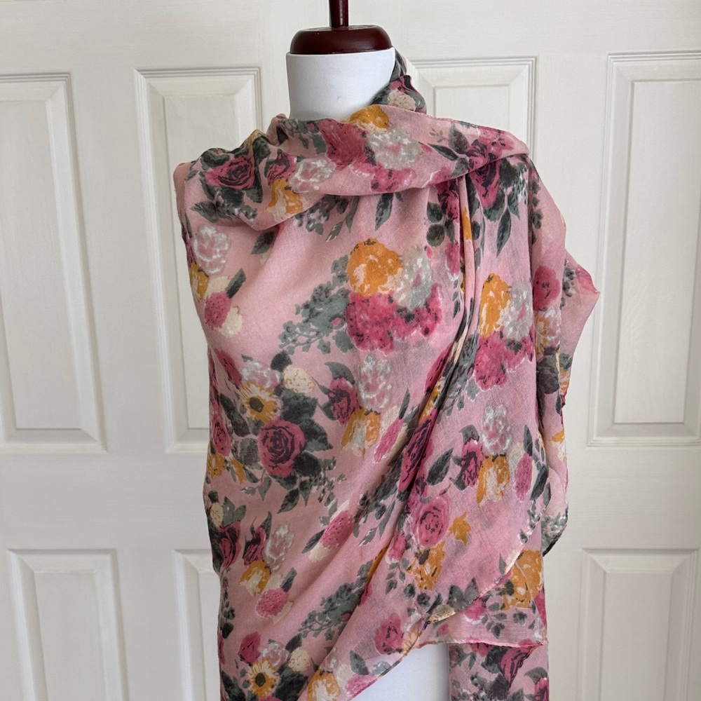 Floral Pink Scarf